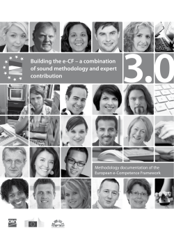 Building the e-CF &ndash; a combination of sound methodology and expert
