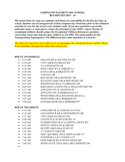 CODINGTON ELEMENTARY SCHOOL BUS ROUTES 2015 &ndash; 16