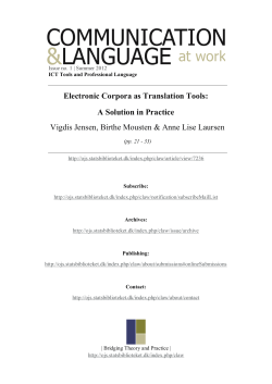 Electronic Corpora as Translation Tools: A Solution