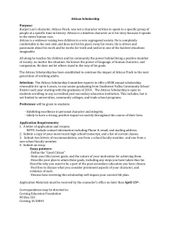 Atticus Scholarship