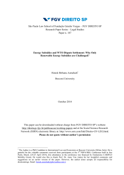 S&atilde;o Paulo Law School of Funda&ccedil;&atilde;o Getulio Vargas &ndash; FGV DIREITO
