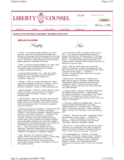 Naughty or Nice List - Life Issues Institute