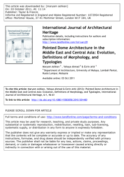 Pointed Dome Architecture in the Middle East and