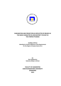 SUBLIMATION AND PROJECTION AS REFLECTED BY BRUNO AS