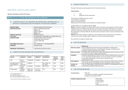 MATERIAL SAFETY DATA SHEET