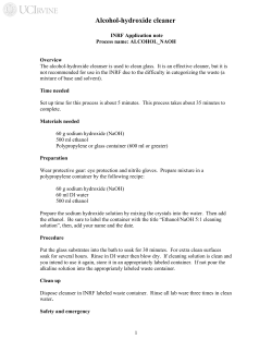Alcohol-hydroxide cleaner