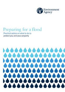 Preparing for a flood