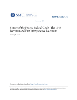 Survey of the Federal Judicial Code - The 1948