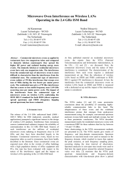 Microwave Oven Interference on Wireless LANs Operating in the 2.4