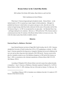 Bromo-Seltzer in the Cobalt Blue Bottles