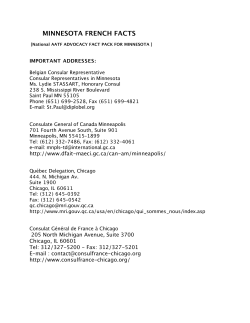 minnesota french facts - University of St. Thomas