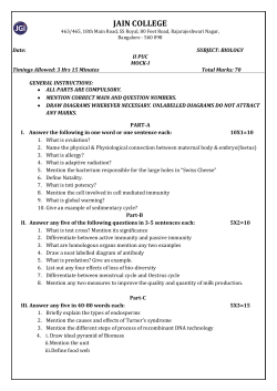 II PUC Biology Mock PaperI
