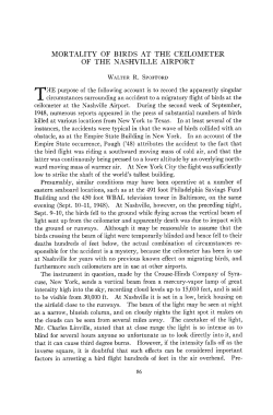 mortality of birds at the ceilometer of the nashville airport