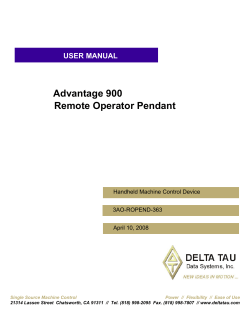 2 Advantage 900 Remote Operator Pendant