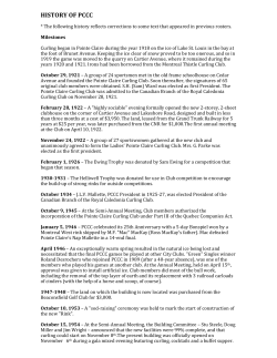 president`s message - Pointe Claire Curling Club