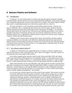 Abstract Patents and Software