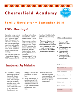 September 2016 - Chesterfield Academy