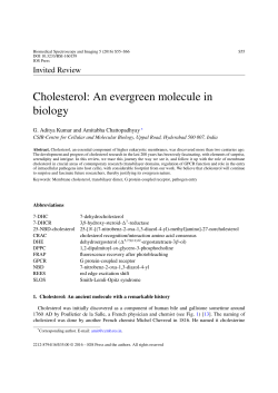 Cholesterol: An evergreen molecule in biology