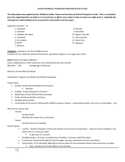 Presbyterian Reformed Church in Cuba