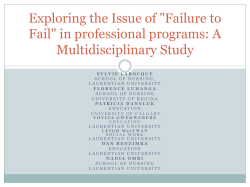 Exploring the Issue of "Failure to Fail" in professional programs: A