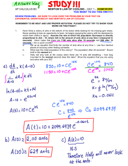 NEWTON`S LAW OF COOLING-HW-DAY1