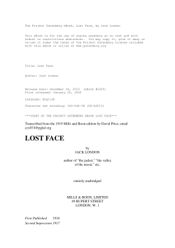 LOST FACE - Universia Livros