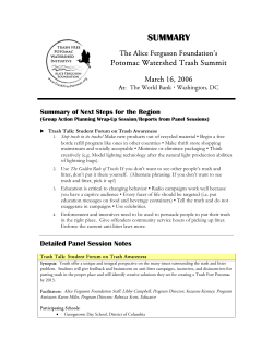 Forum Summary - Alice Ferguson Foundation