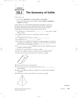 Condensed Lessons for Chapter 10