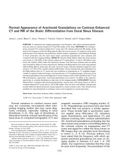 Normal Appearance of Arachnoid Granulations on Contrast