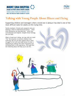 Supporting children and teenagers when a loved one