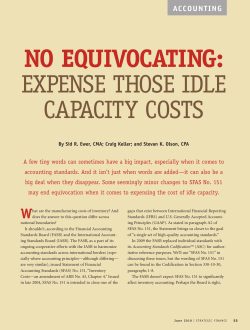 no equivocating: expense those idle capacity costs