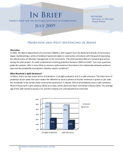 Probation and Split-Sentencing in Maine