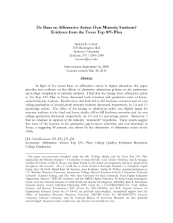 Do Bans on Affirmative Action Hurt Minority Students?