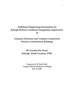 Historic Landmark Report