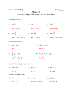 log review Answer Key