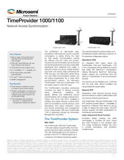 TimeProvider 1000/1100 datasheet