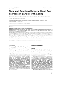 Total and functional hepatic blood flow decrease