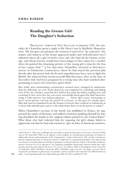 Reading the Greuze Girl: the daughter`s seduction