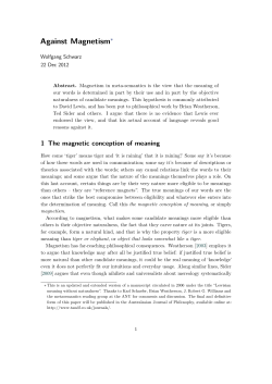 Against Magnetism