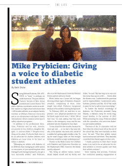 Mike Prybicien: Giving a voice to diabetic student athletes
