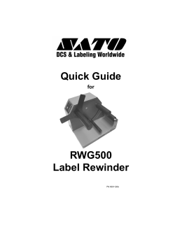 Quick Guide for RWG500 Label Rewinder