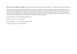 Ready reckoners for phosphorus fertilizers (by Dr. Jagdev Sharma