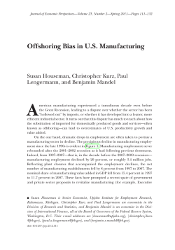Offshoring Bias in US Manufacturing
