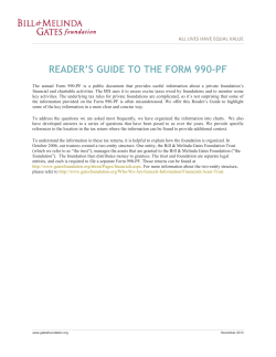 reader`s guide to the form 990-pf