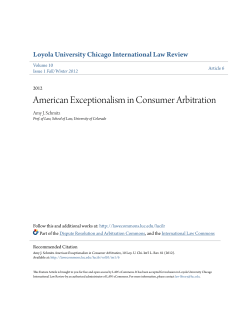 American Exceptionalism in Consumer Arbitration