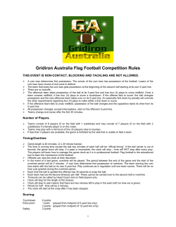 Gridiron Australia Flag Football Competition Rules