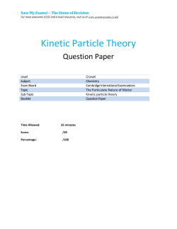 Kinetic Particle Theory