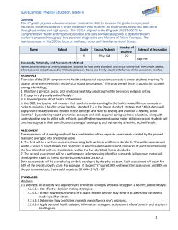 SGO Example: Physical Education, Grade 6