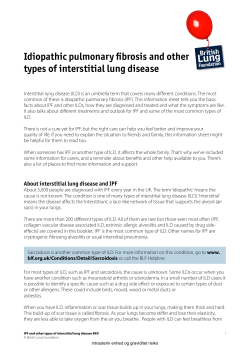 Idiopathic pulmonary fibrosis and other types of interstitial lung