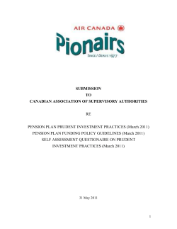Stakeholder Submissions - Canadian Association of Pension